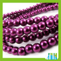 Imitation smooth surface glass pearl czech round loose beads